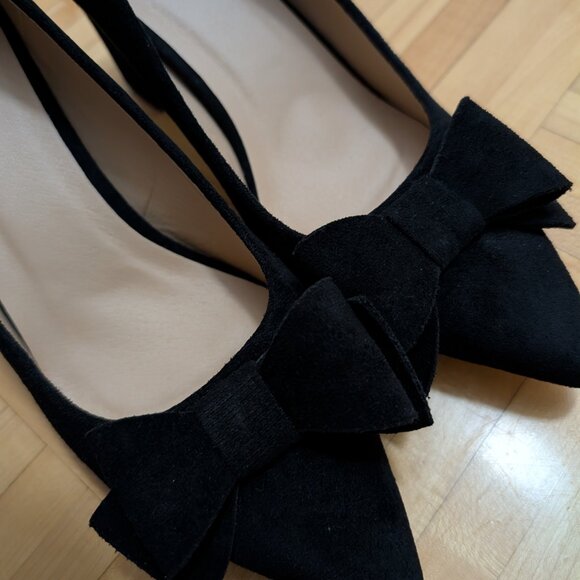 STYLISH BLACK SHOES WITH A BOW - Picture 4 of 5